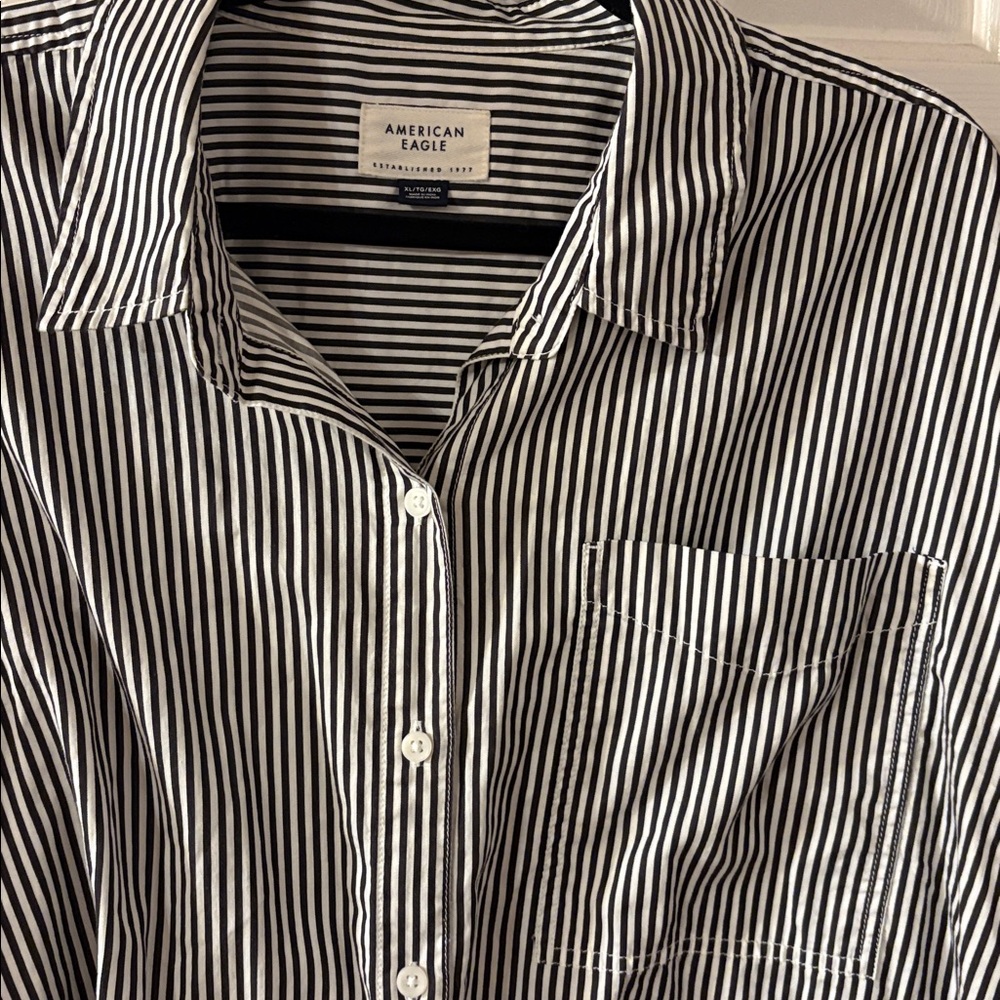 American Eagle Striped Button Down - image 2
